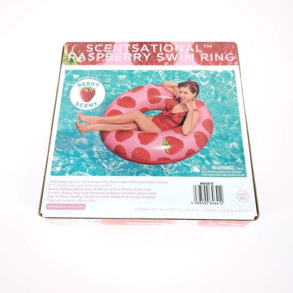 H2O Go Scentsational Raspberry Scented Swim Tube /Pool Ring / Float - New In Box - Picture 10 of 10